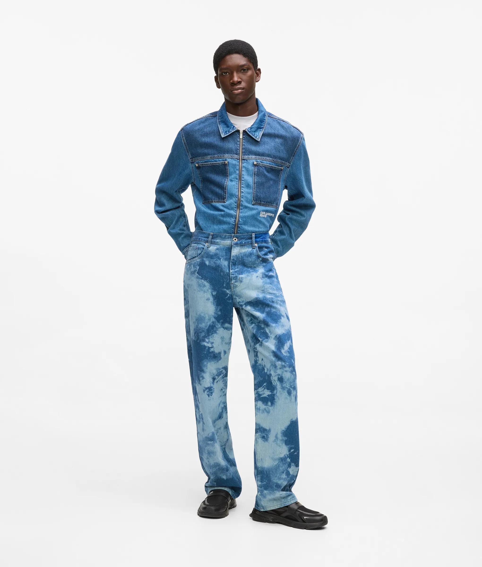 Relaxte gebleekte jeans