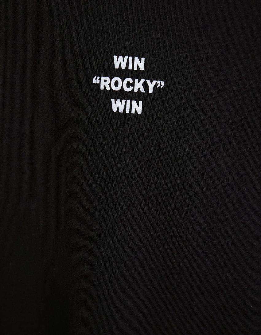 Camiseta Rocky de manga curta e corte reto