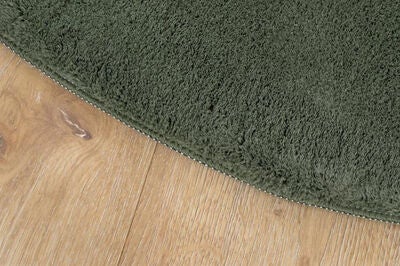 KMCarpets Gulvteppe Rund 120 Soft, Smaragdgrønn