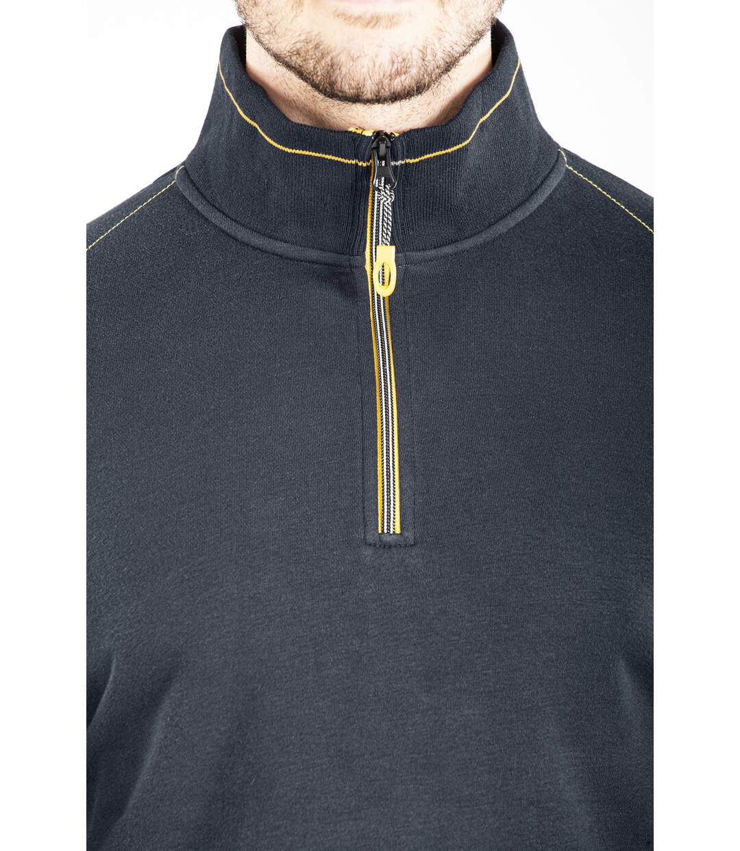 Sweat avec col camionneur HALFZIP MARINE