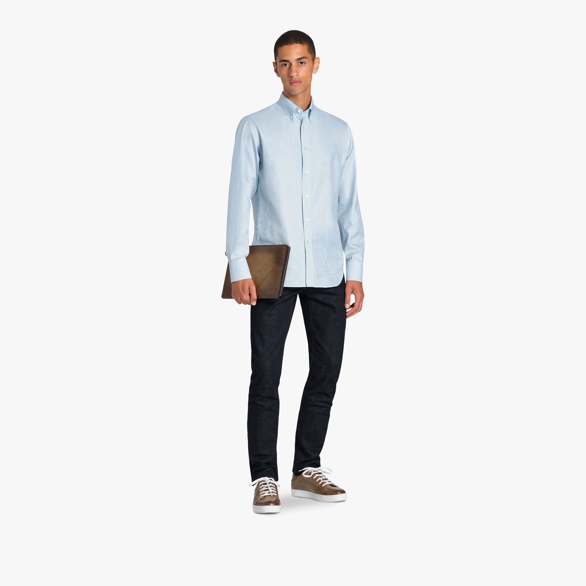 Chemise Alessandro À Col Boutonne En Coton Scritto