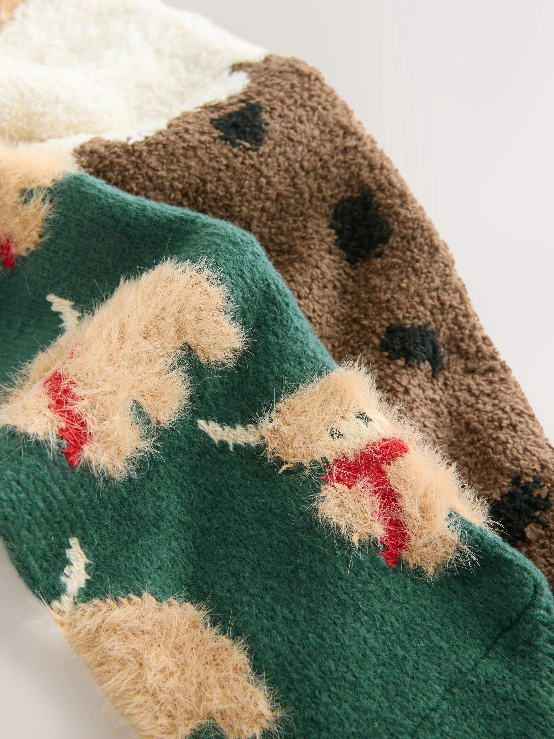 Bruin/Crème Hamish the Highland Cow - Set van 2 paar behaaglijke Kerstmis Sokken voor het hele gezin