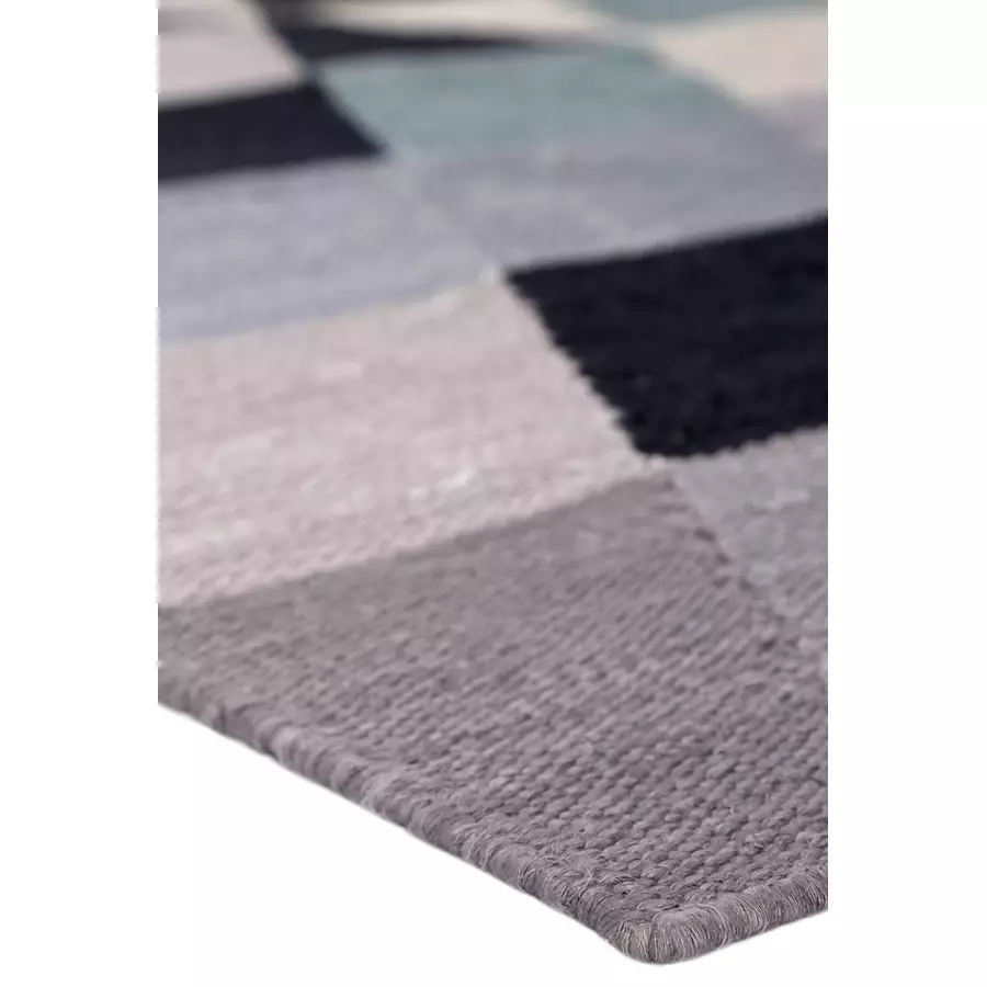 Esprit Kelim Teppich Triango Kelim blau grau