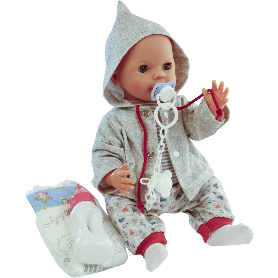 Schildkröt Puppe Finn Beige, Grau, Rot Beige