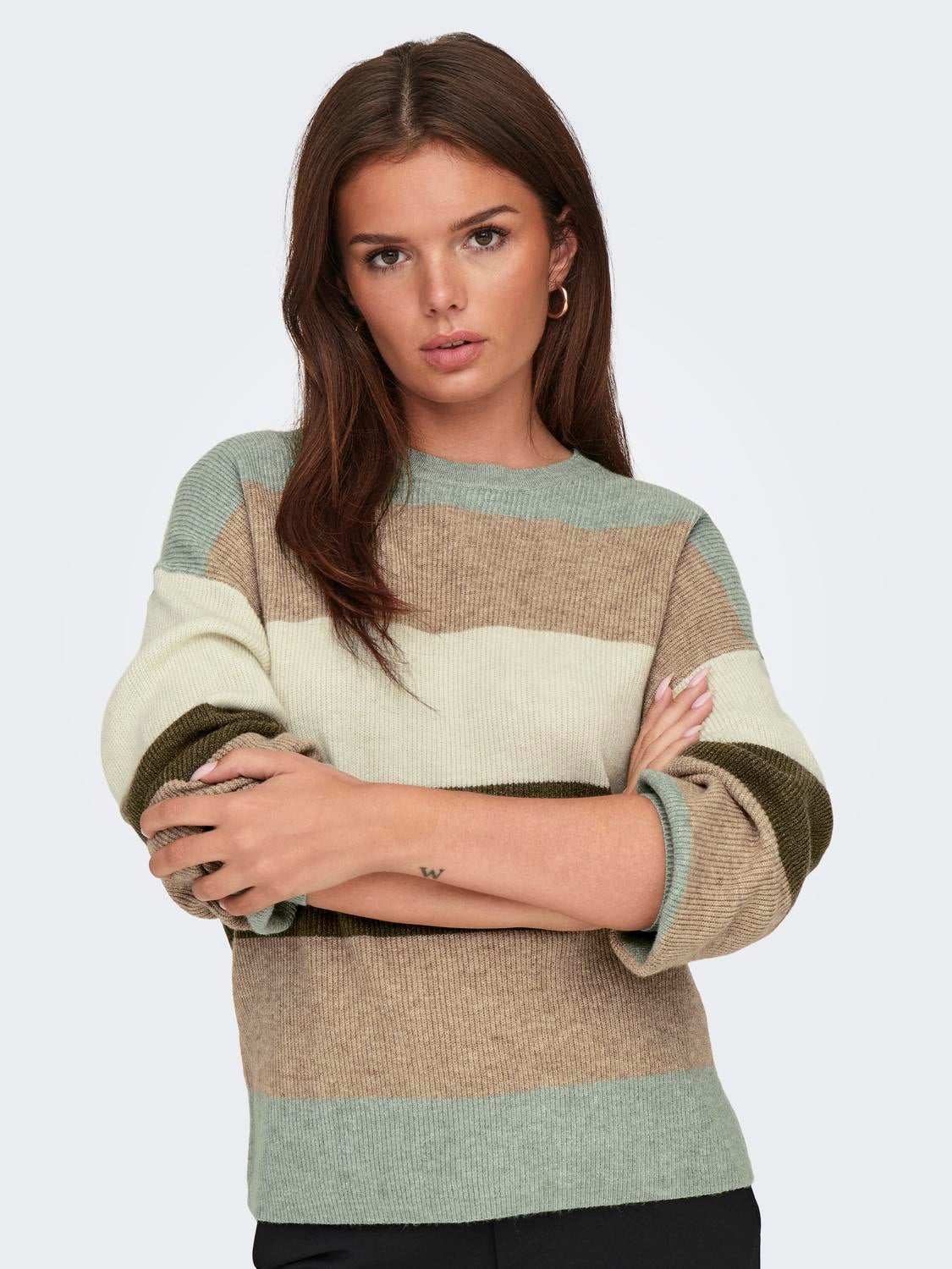 ONLATIA Strickpullover Hedge Green