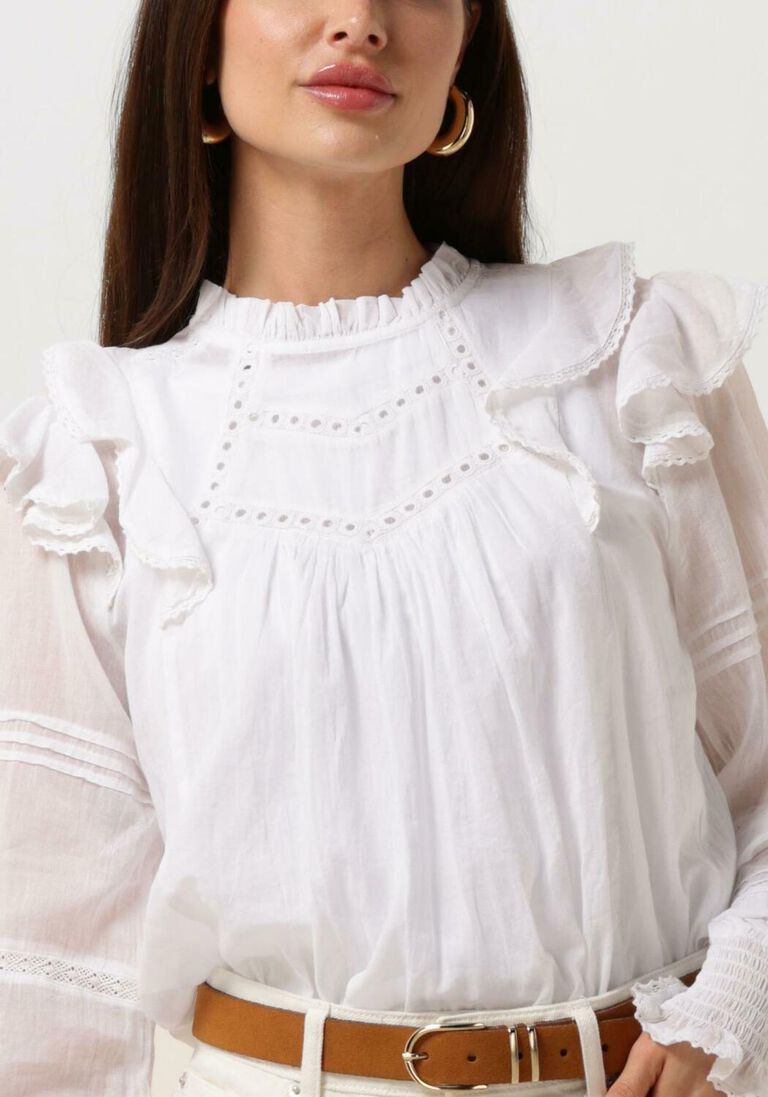 NEO NOIR witte neo noir blouse simkie s voile blouse