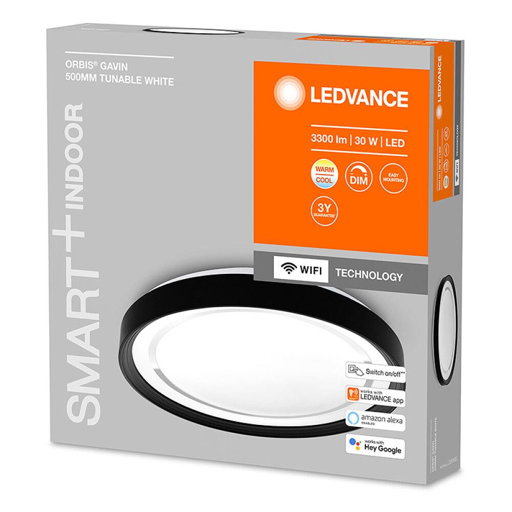 LED-PLAFOND LEDVANCE ORBIS GAVIN SMART+ WIFI 50CM SVART