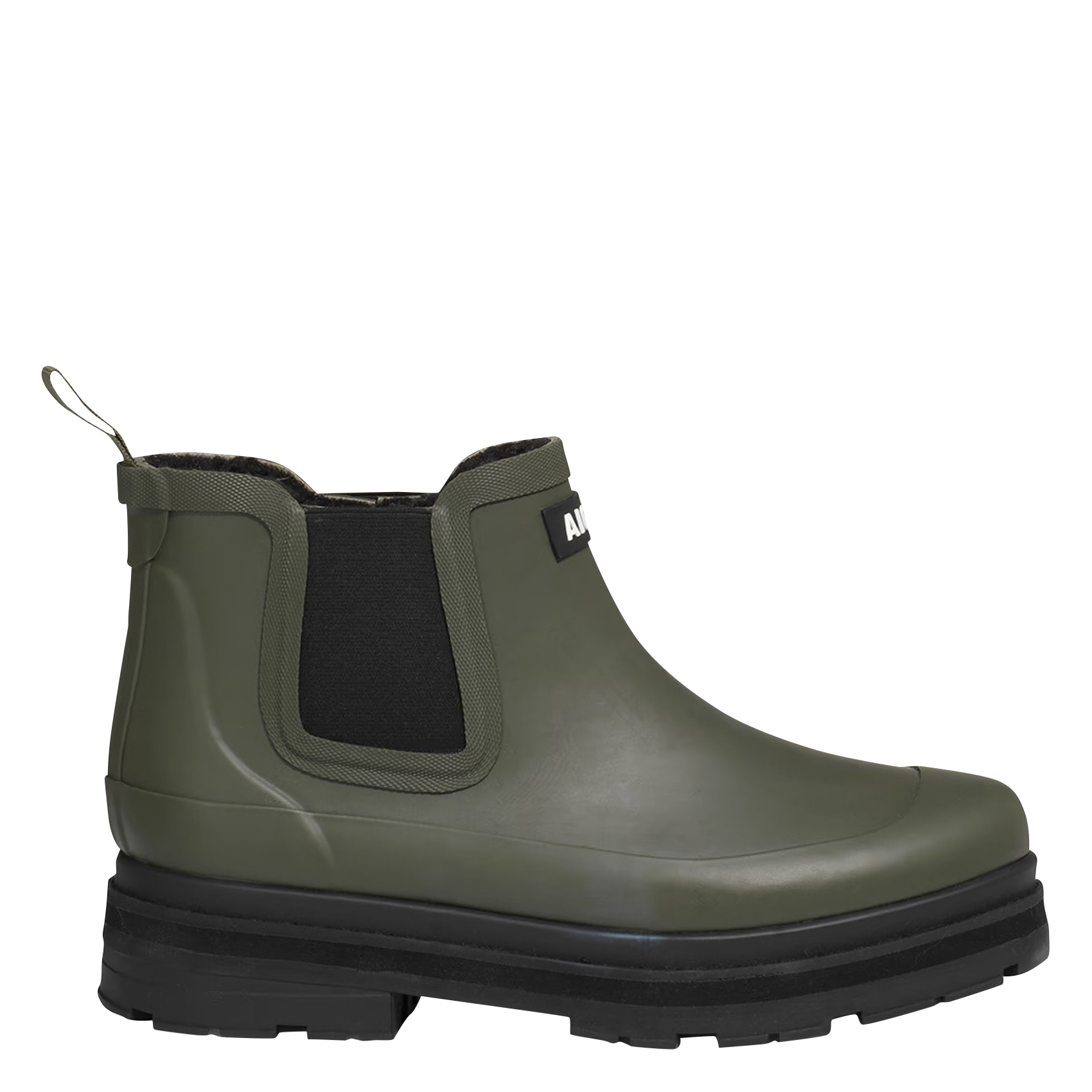 Bottines de pluie doublure en sherpa | Kaki