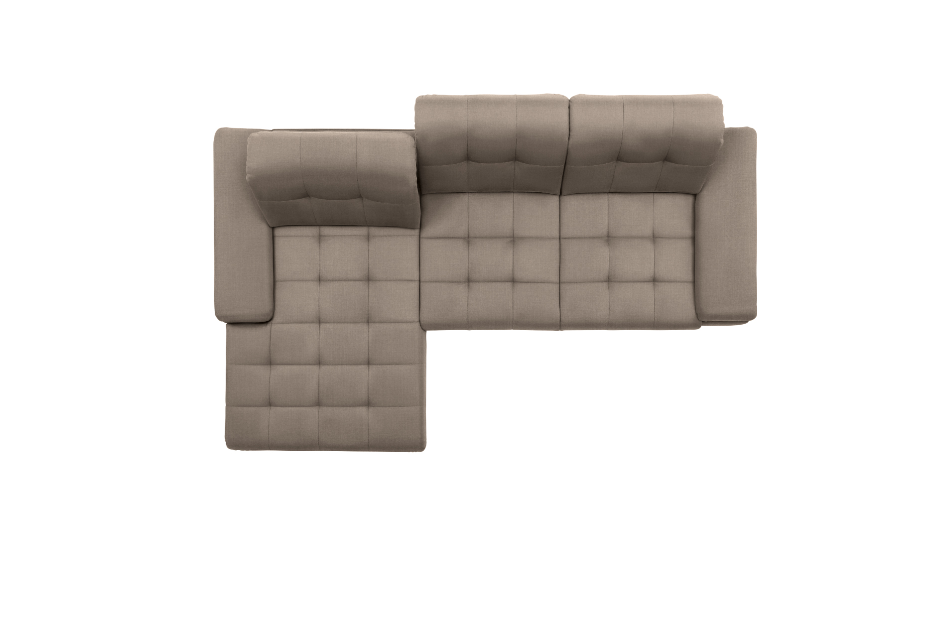 polsterpower Ecksofa - Miro mandel - Basismodell - Recamiere links