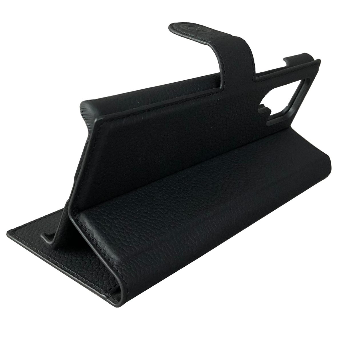 2in1 Samsung Galaxy S24 Ultra Echtleder Magnet Wallet Case Tasche Flip Cover (JOSSS24U-M01) - Schwarz