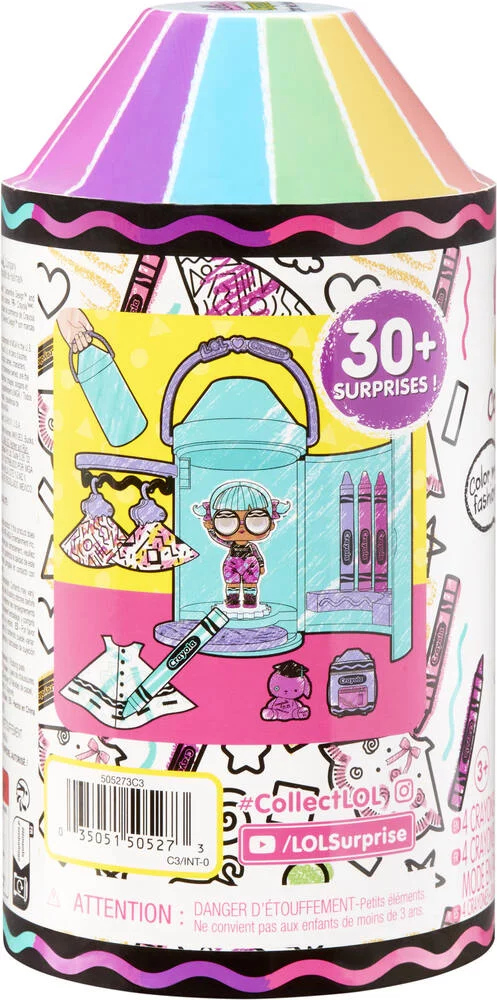 LOL SURPRISE - LOVES CRAYOLA COLOR ME STUDIO POUPEE 7.5 CM