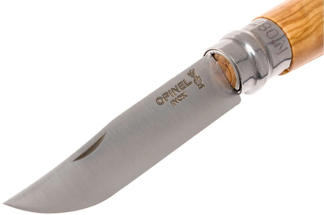 Opinel zakmes No. 8 Luxury Range, RVS, olijfhout