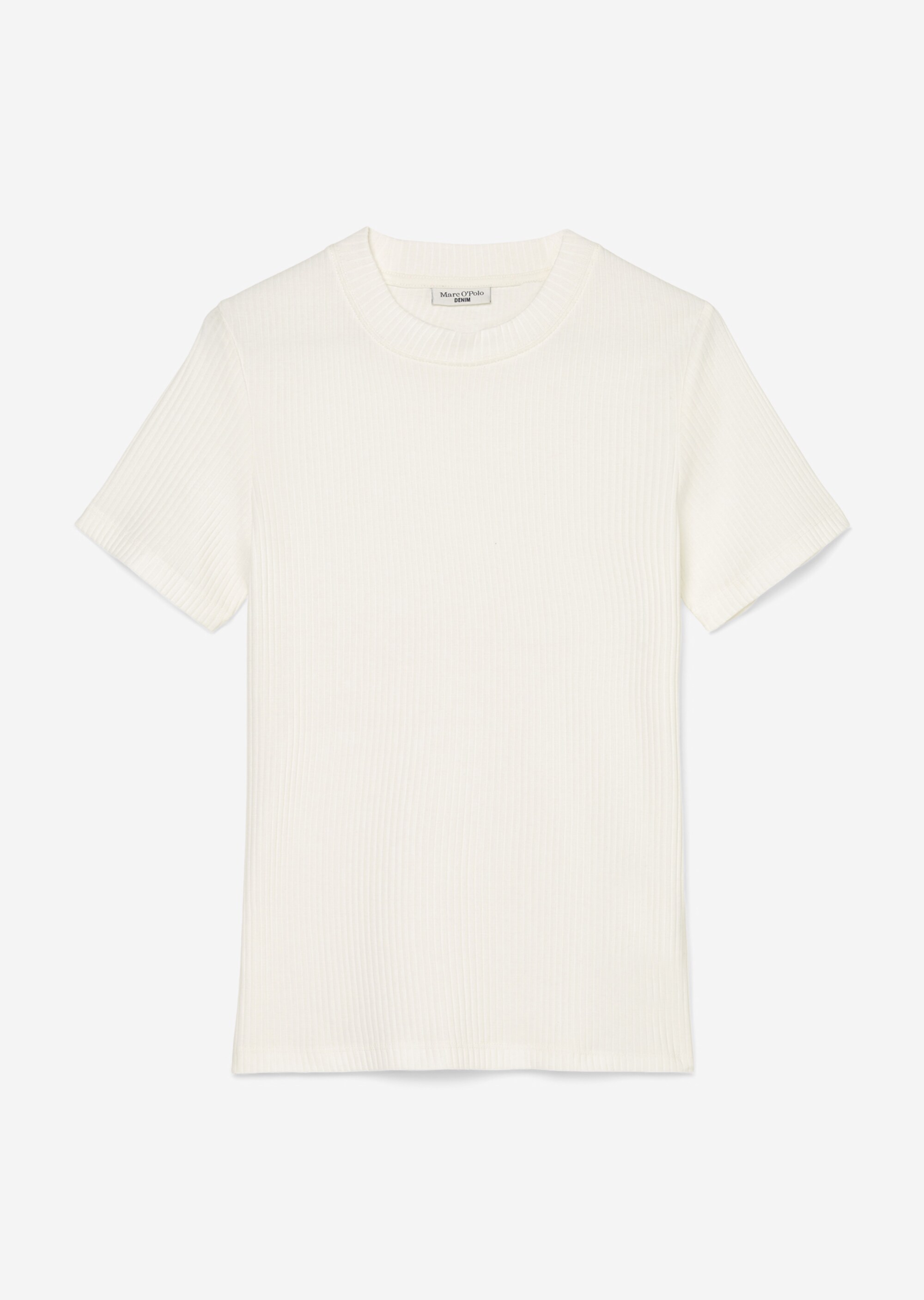 Ripp-Jersey-T-Shirt aus elastischem Bio-Baumwolle-Mix