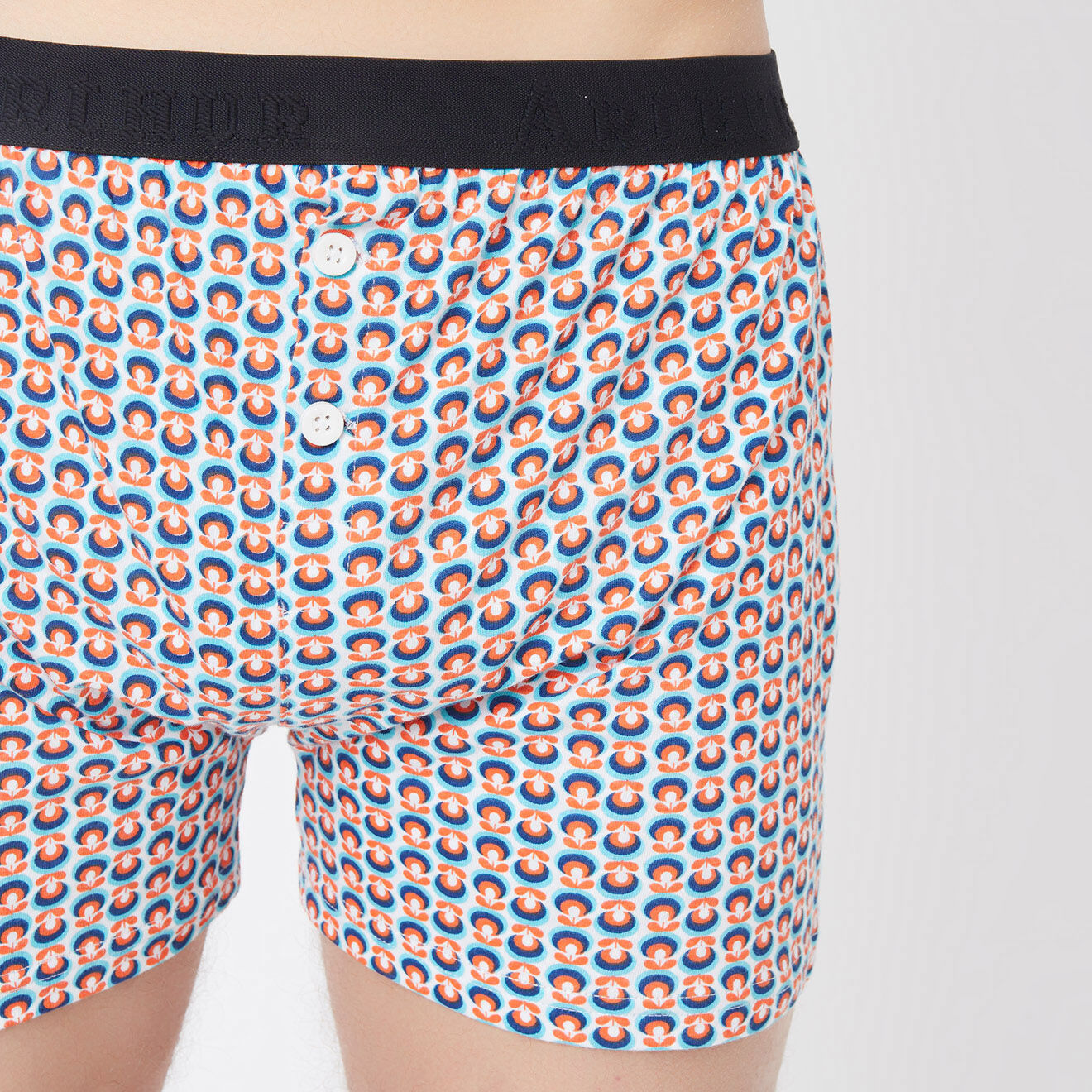 Arthur Boxer imprimé orange/bleu