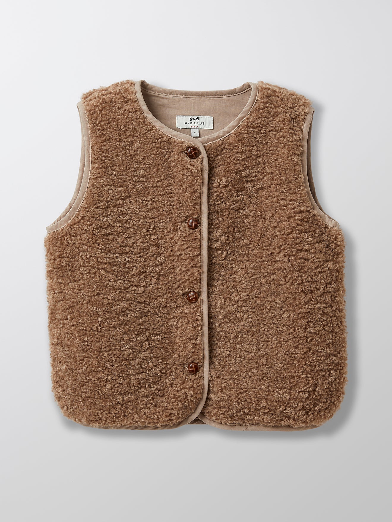 Veste sans manches en sherpa Fille