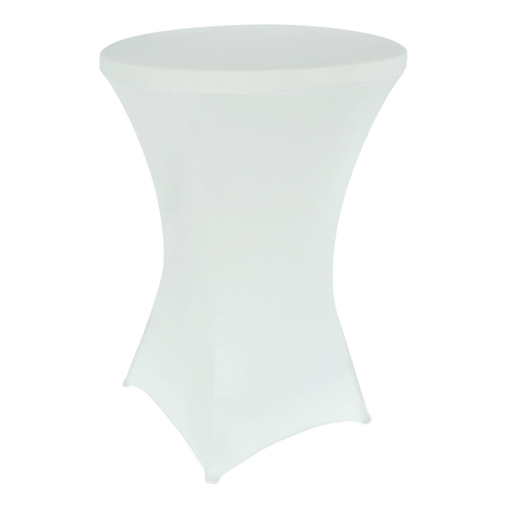 Giga Meubel - Statafelrok Wit 80cm - Polyester - Mike