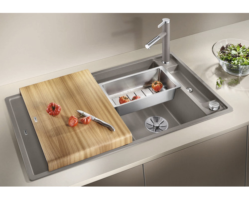 Blanco AXIA III 5 S spoelbak, 915 x 510 mm, zwart, zonder multifunctionele kom, 525845