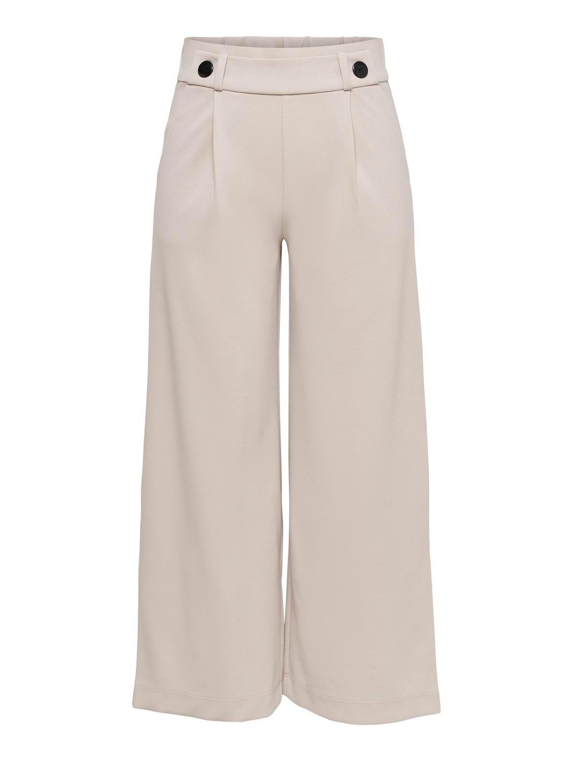 JDYGEGGO Hohe Taille Weiter Beinschnitt Hose mit weitem Beinschnitt Chateau Gray