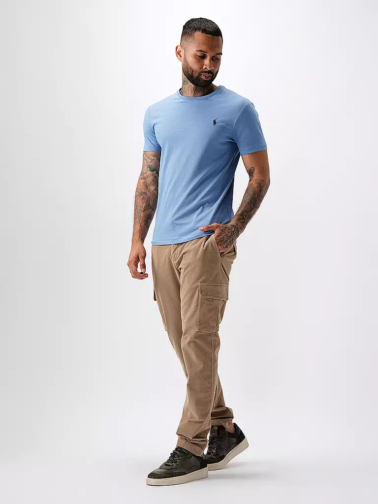 POLO RALPH LAUREN T Shirt Custom Slim Fit hellblau