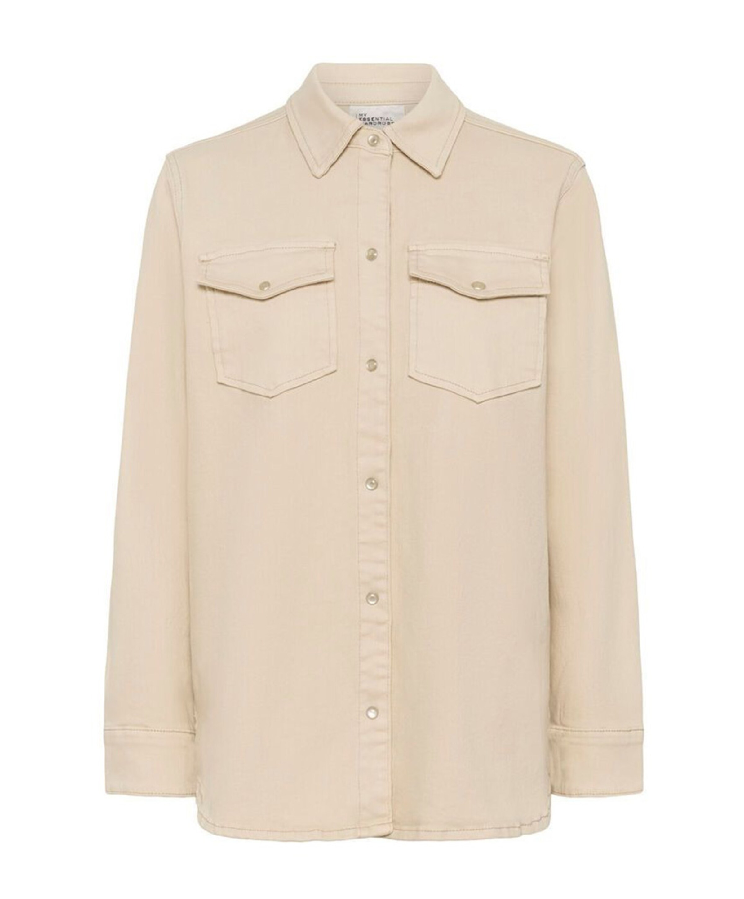 My Essential Wardrobe Dames spijkerblouse beige