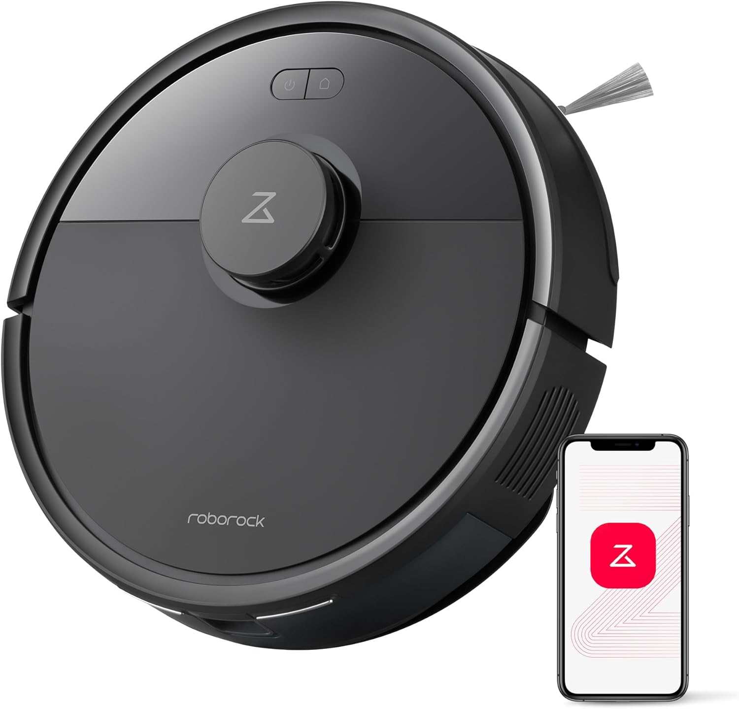 roborock Q7 L5 Saugroboter, Dual Anti-Tangle System, 8.000 Pa HyperForce Saugkraft, Präzise Navigation, Smart No-Go Zone, Einstiegsleistung, Perfekt für Haustierbesitzer (Schwarz)