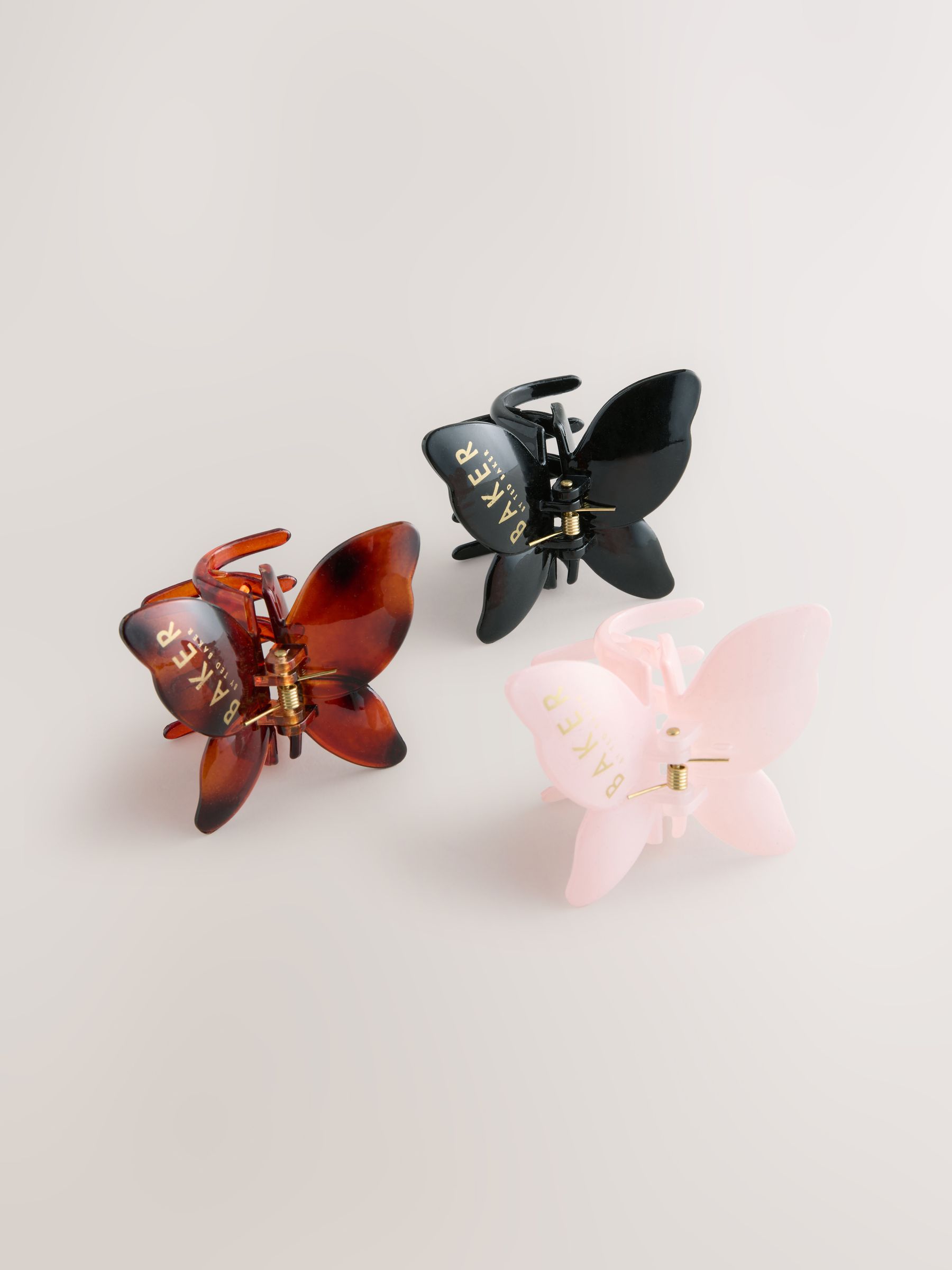 Baker by Ted Baker Girls Multi Back to School Butterfly Wing Claw Clips 3 Pack