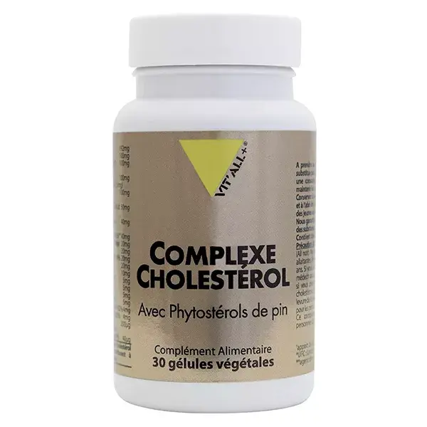 Vit'all+ COMPLEXE CHOLESTEROL avec Phytostérols de pin 30 gélules végétales