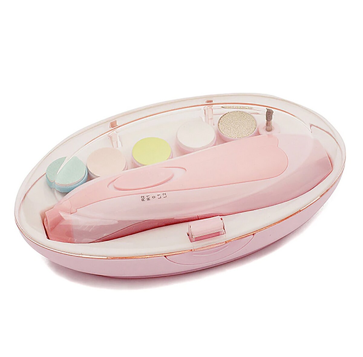 TPFBeauty Baby Nageltrimmer Elektrisch mit 6 Köpfen, Rosa