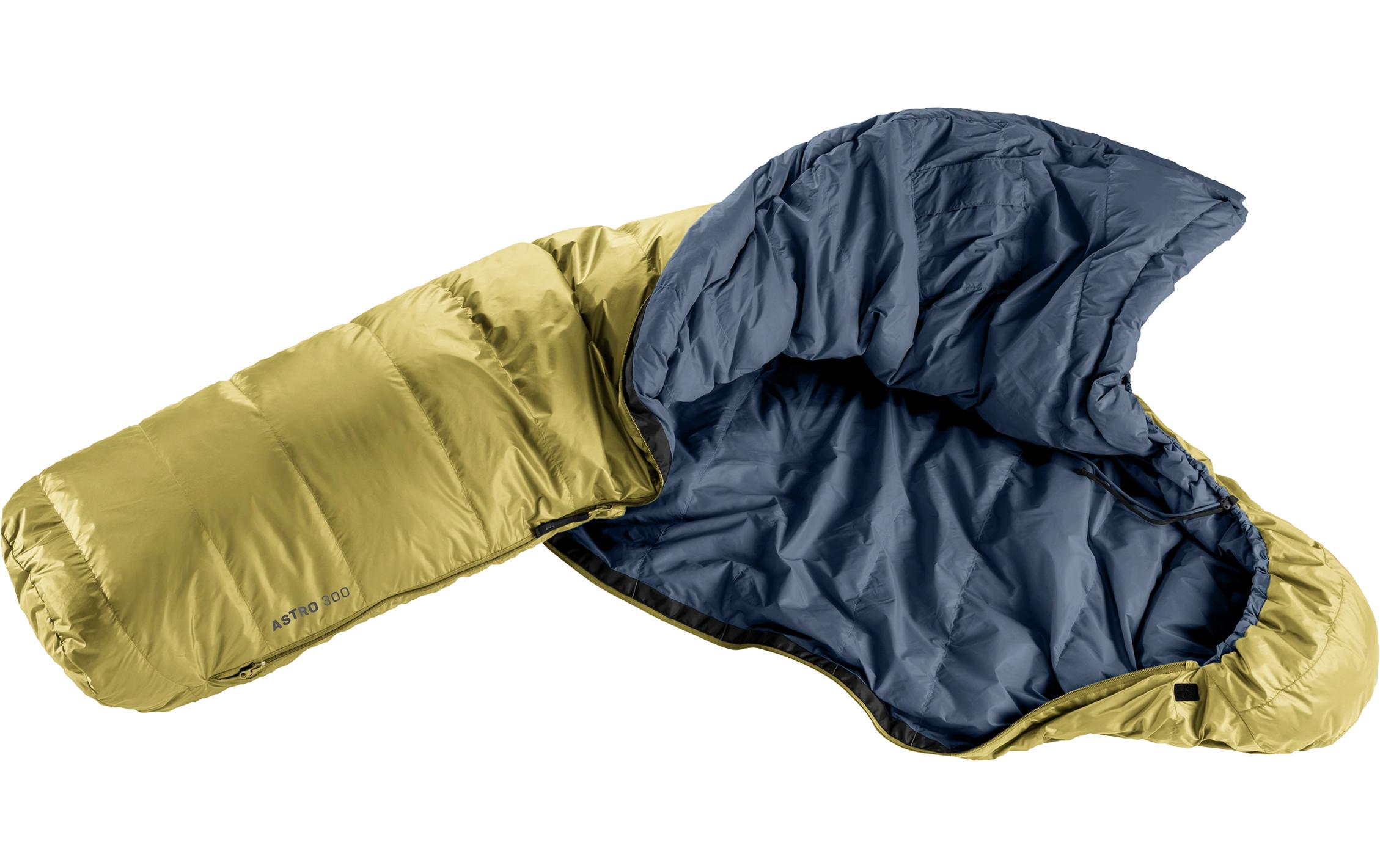 Schlafsack Astro 300 Polyamid, Limettengrün<br>Daunenschlafsack