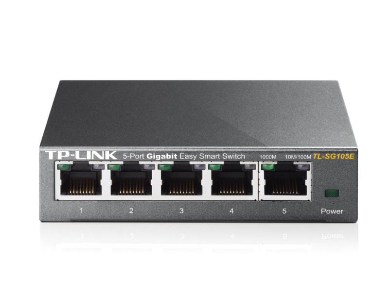 TP-Link Switch Omada Easy Smart 5 x 1G Ports TL-SG105E 5 Po 5-Port-Gigabit-Easy-Smart-Switch mit 4 PoE -Ports