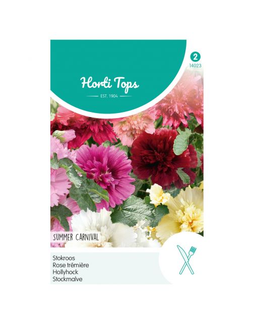 Hortitops Althaea (Alcea) - Stokroos Rosea Summer Carnival - Bloemenzaden - 500 g