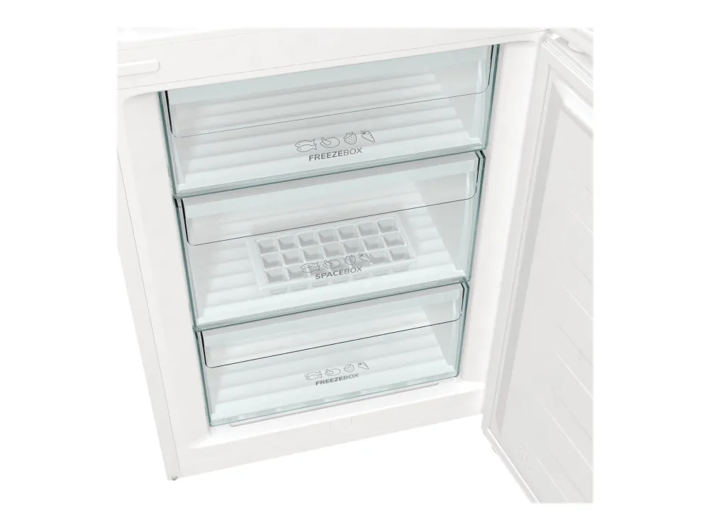 Gorenje NRK 6202EW4 NoFrost, forsænket håndtag, display bag døren, hvid (EEK: A  )
