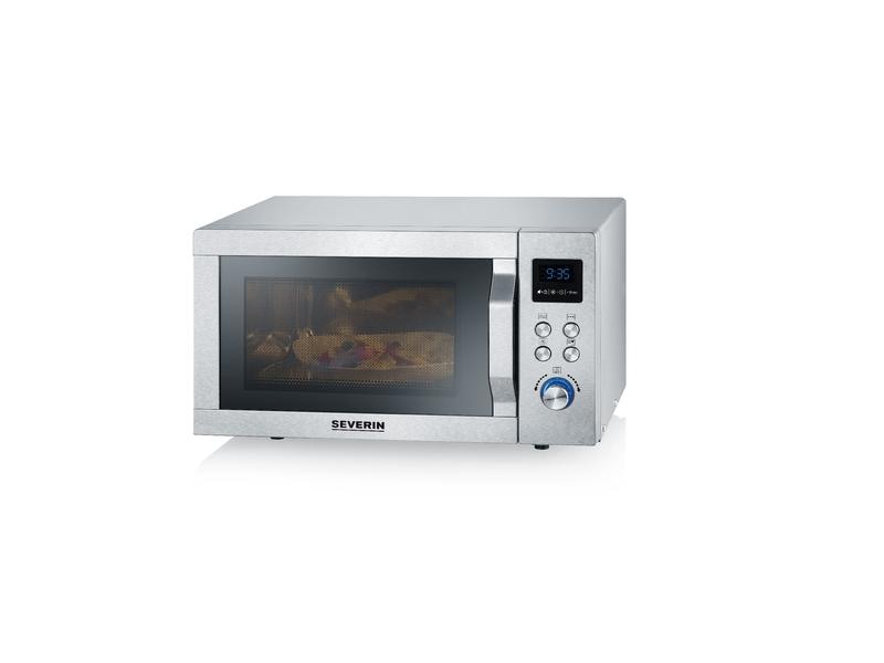 Severin Mikrowelle mit Grill MW7774 Grau Mikrowelle mit einer Leistung von 900 W