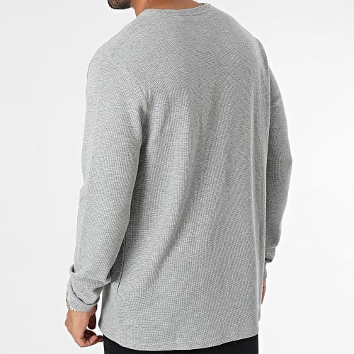 Tee Shirt Manches Longues Waffle 50479387 Gris Chiné