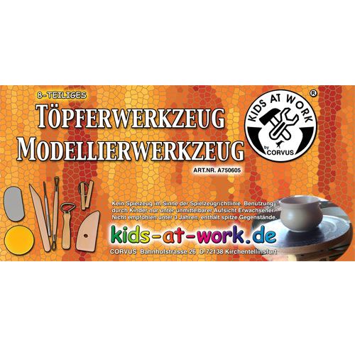 Kids at work pottenbakkers gereedschap (8st)