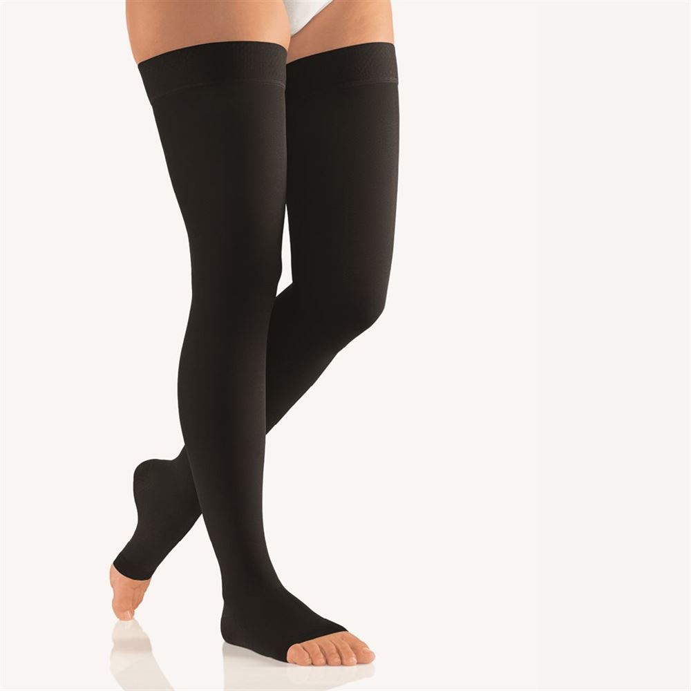 BORT Vital AG KKL2<br>1 Paar, I, offene Spitze kurz schwarz Noppenhaftband
