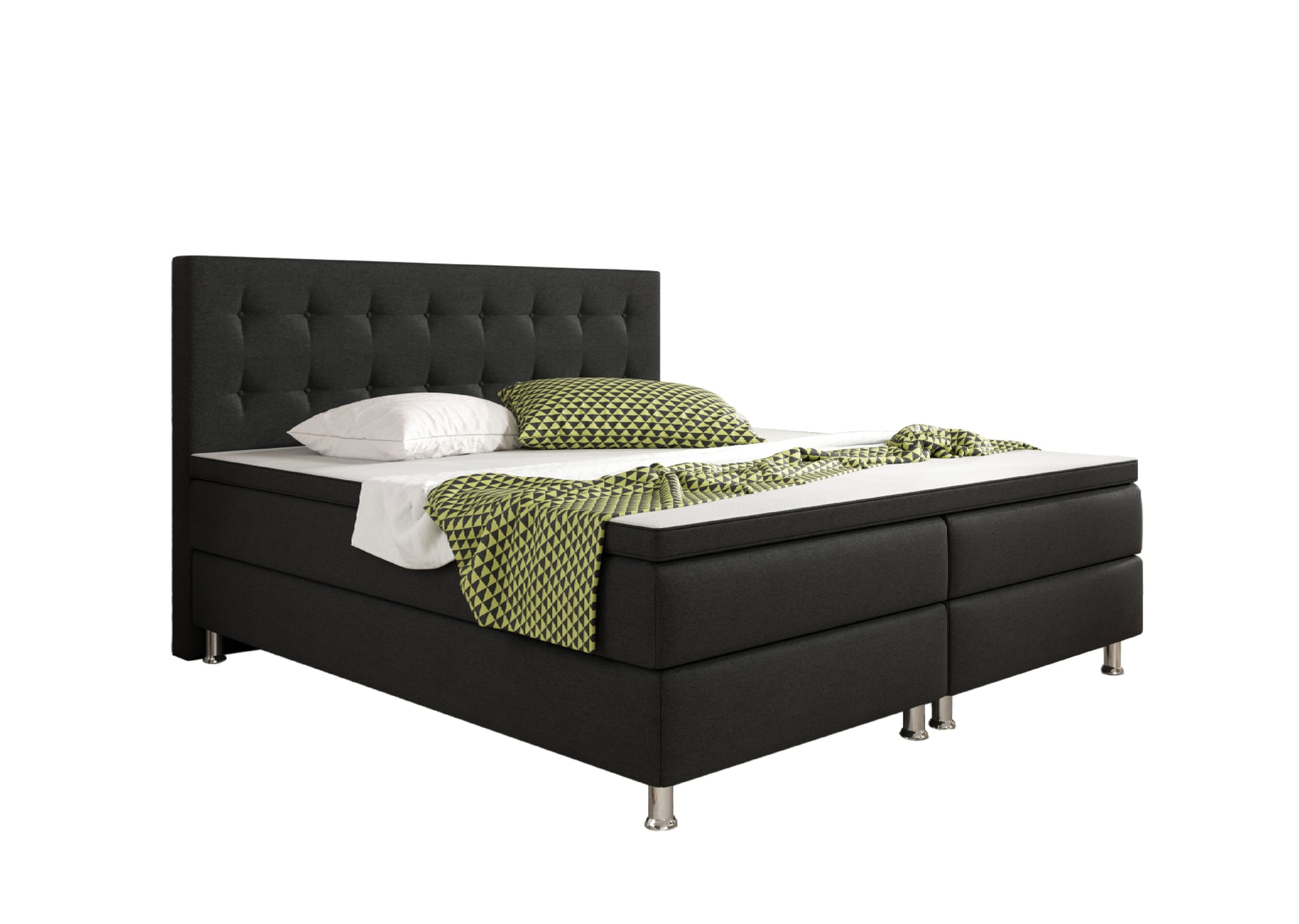 Boxspringbett Köln 180 x 200 cm schwarz