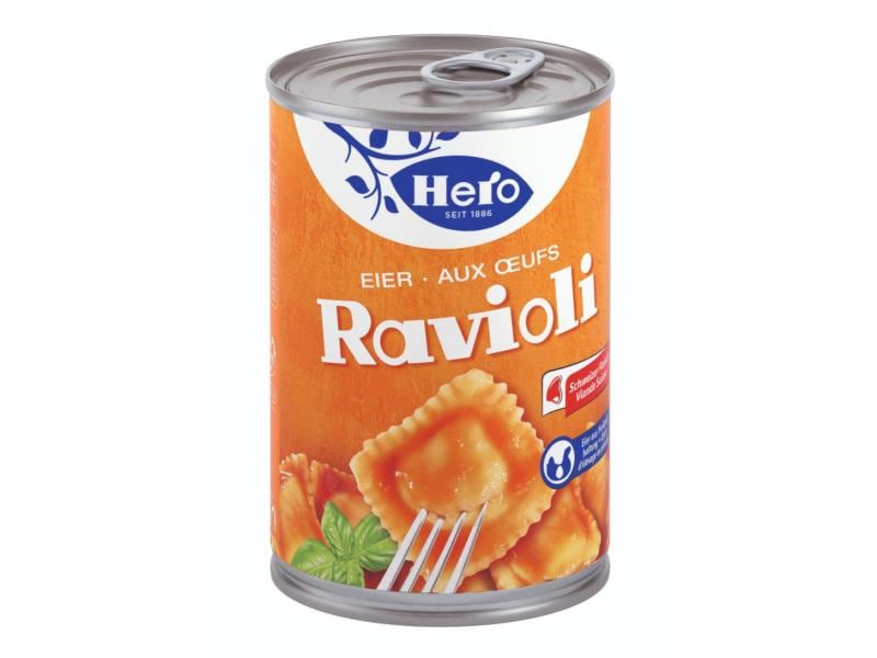 Hero Dose Ravioli Hit-Set 6 x 430 g Weiche Teigtaschen mit Fleischfüllung und würziger Tomatensauce