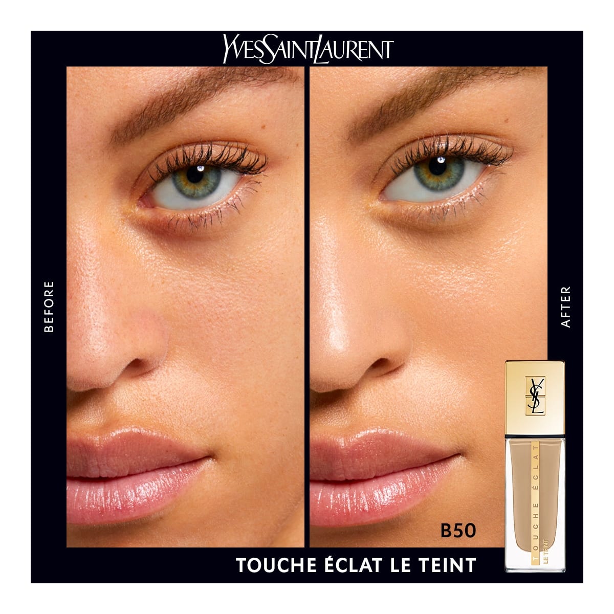 YVES SAINT LAURENT Touche Éclat Le Teint Fond de teint hydratant &  tenue 24H, naturel &  lumineux