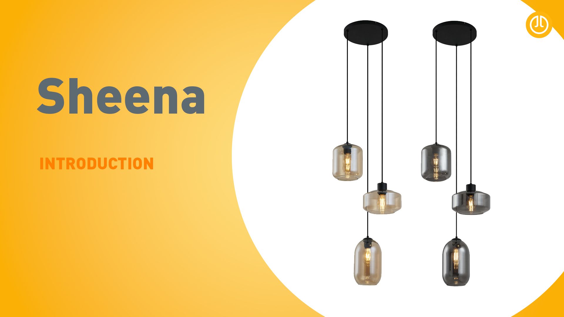 Moderne hanglamp zwart met smoke glas 3-lichts - Sheena