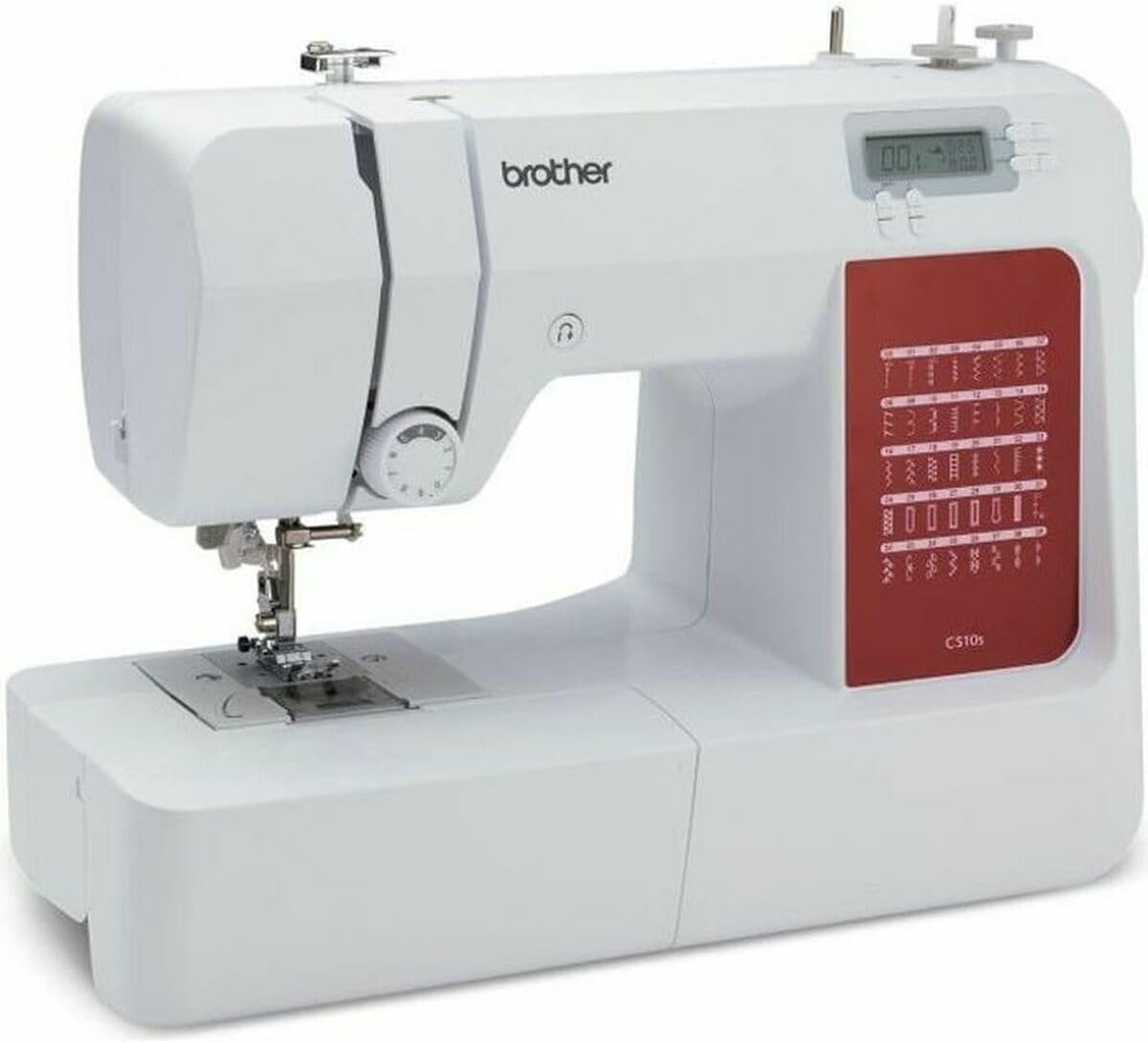 Machine à coudre CS10S Machine à coudre éléctronique, Blanc/Rouge