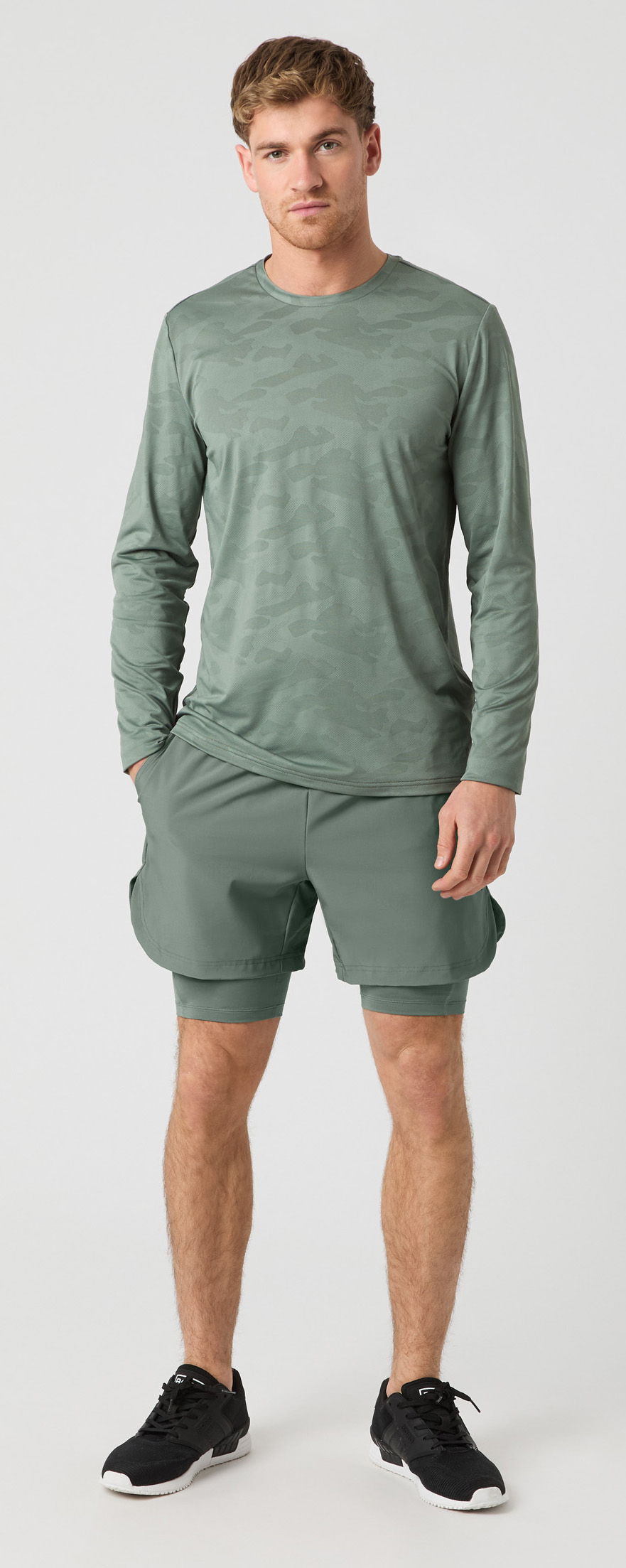 Borg Performance Long Sleeve Tee Herre GN081/Agave Green