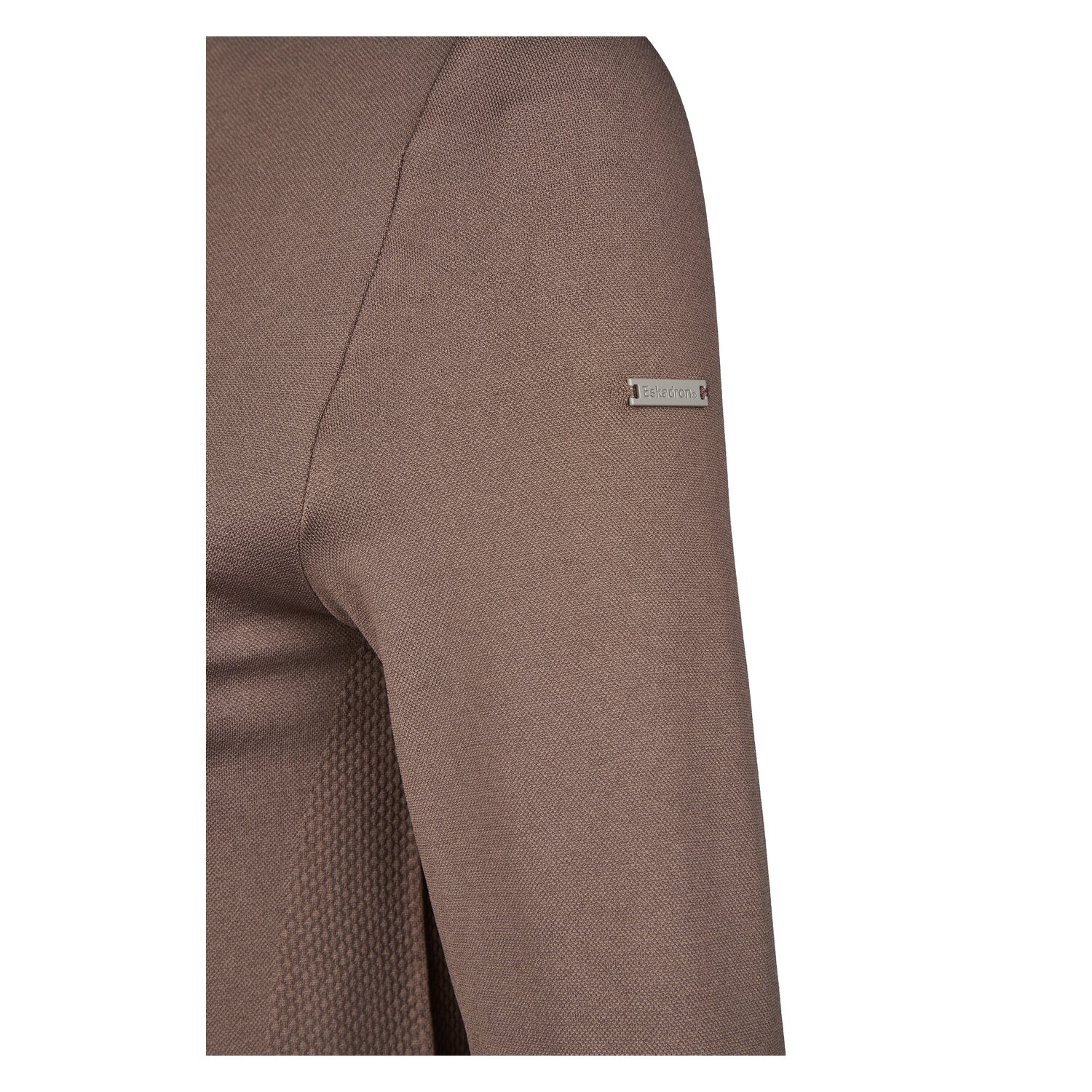 ESKADRON Classic Sports Zip-Shirt Seamless - deep taupe