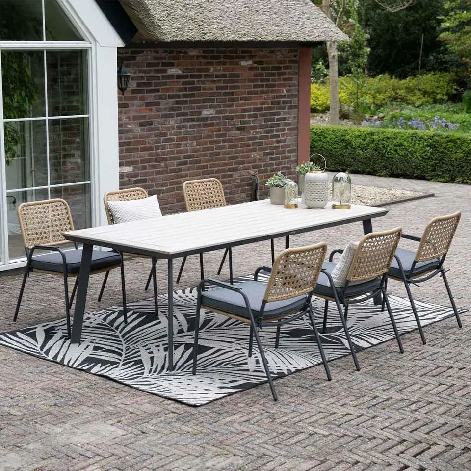 Garden Impressions Penedo tuintafel 230x100 cm - light teak vironwood