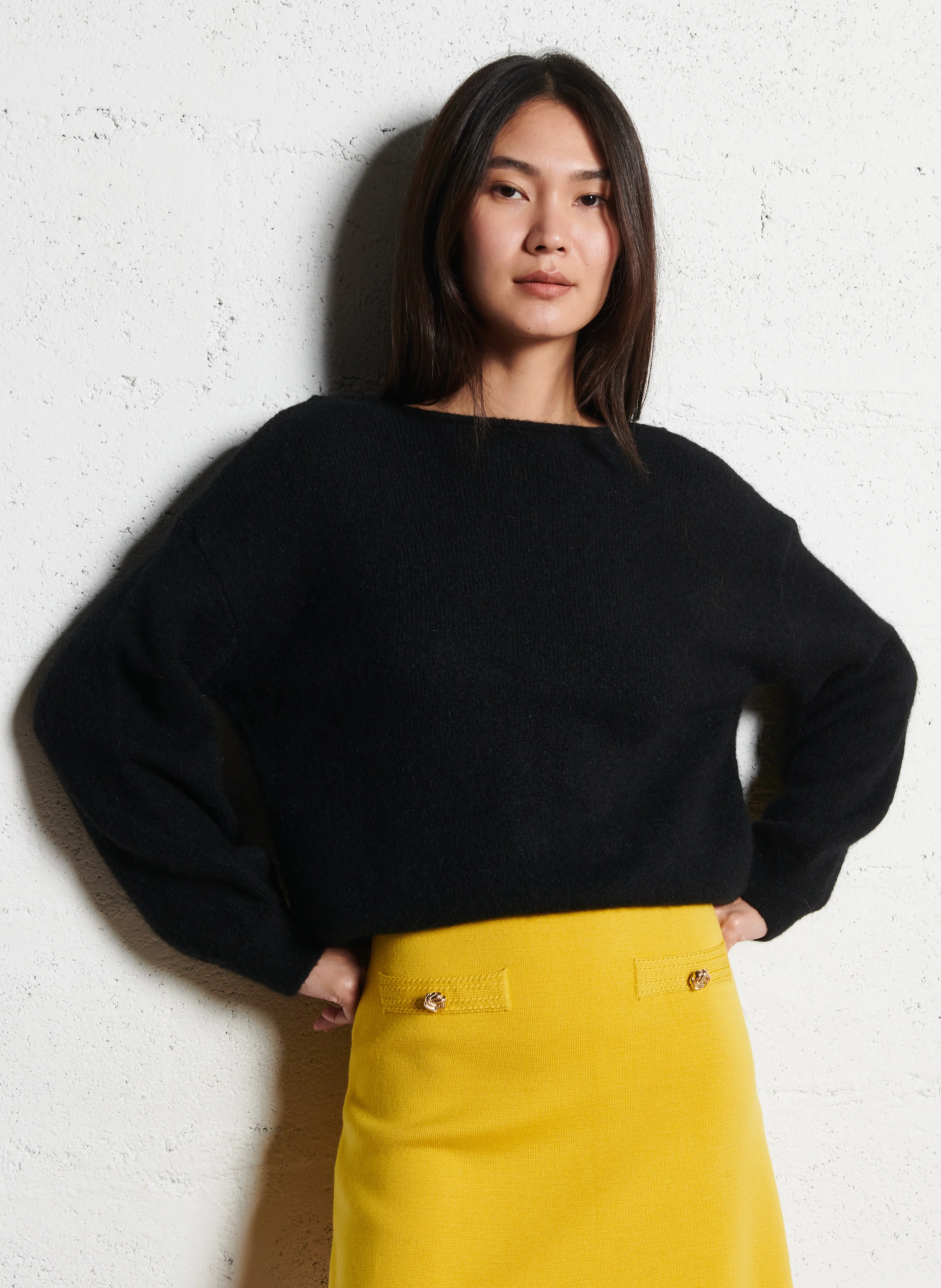 TAIGA - Cardigan encolure V | Noir