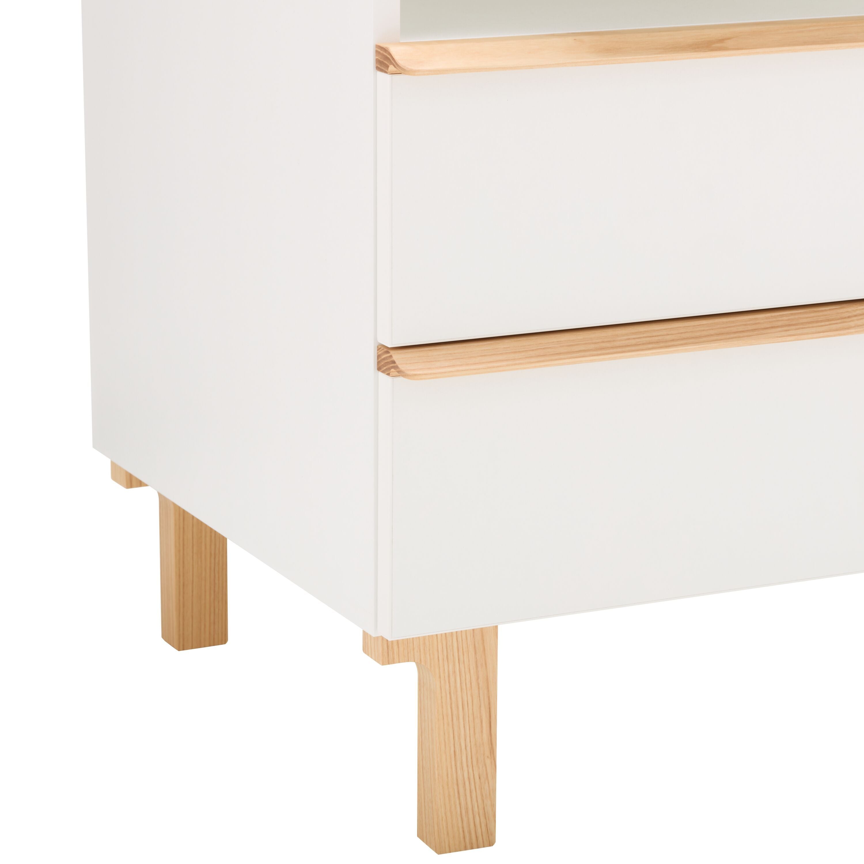 NIDO Wickelkommode - Weiss lackiert / B: 90.0 cm x T: 75.0 cm x H: 97.5 cm