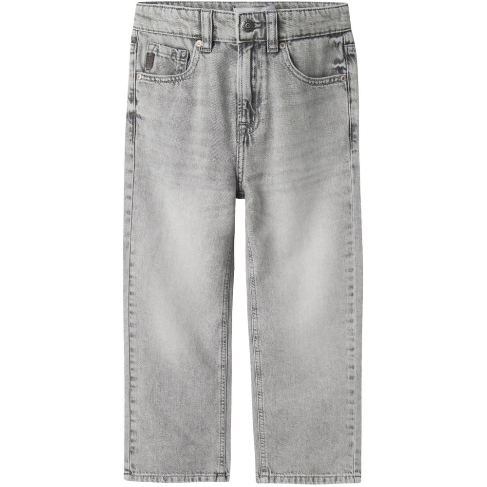 Køb Name It Light Grey Denim Ryan Straight Jeans Noos