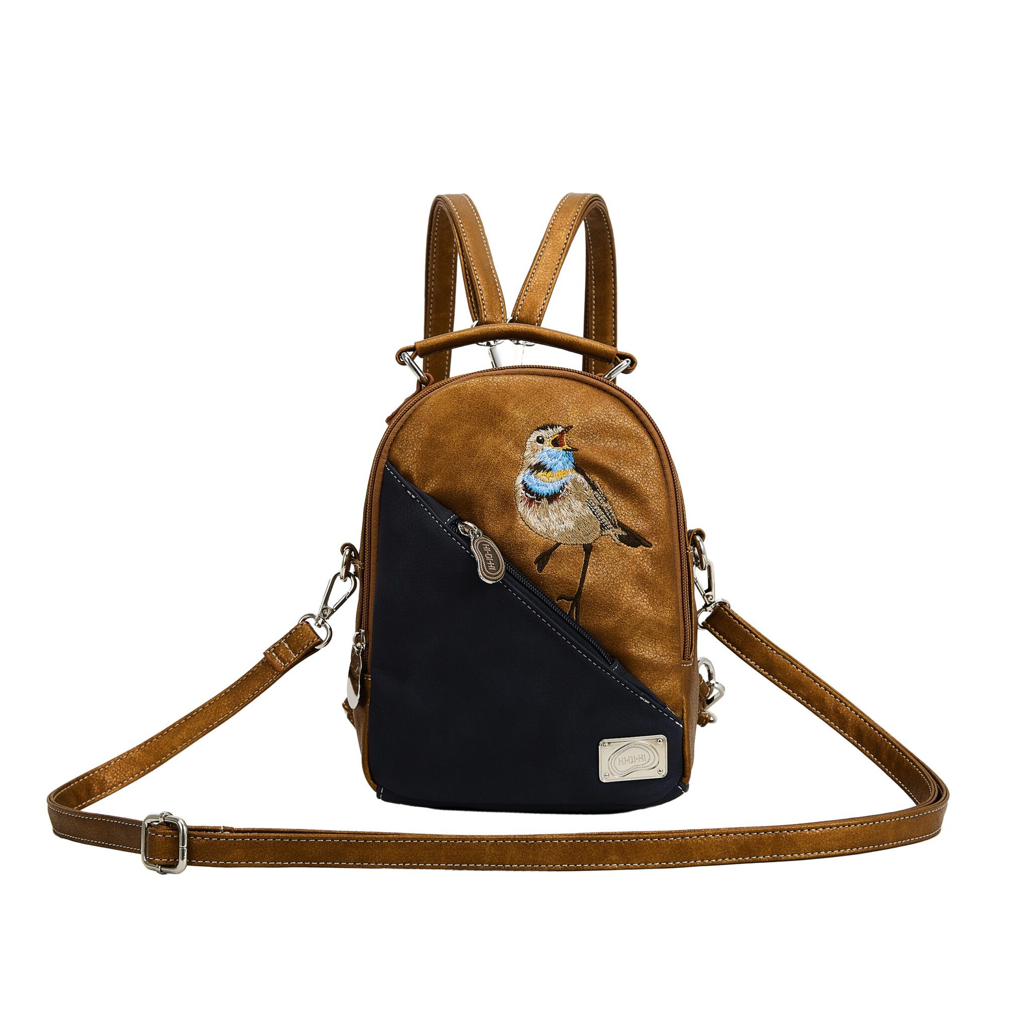 Hi-di-Hi Brave Backpack/ Shoulder/- Handbag Bronze/ Dark Blue