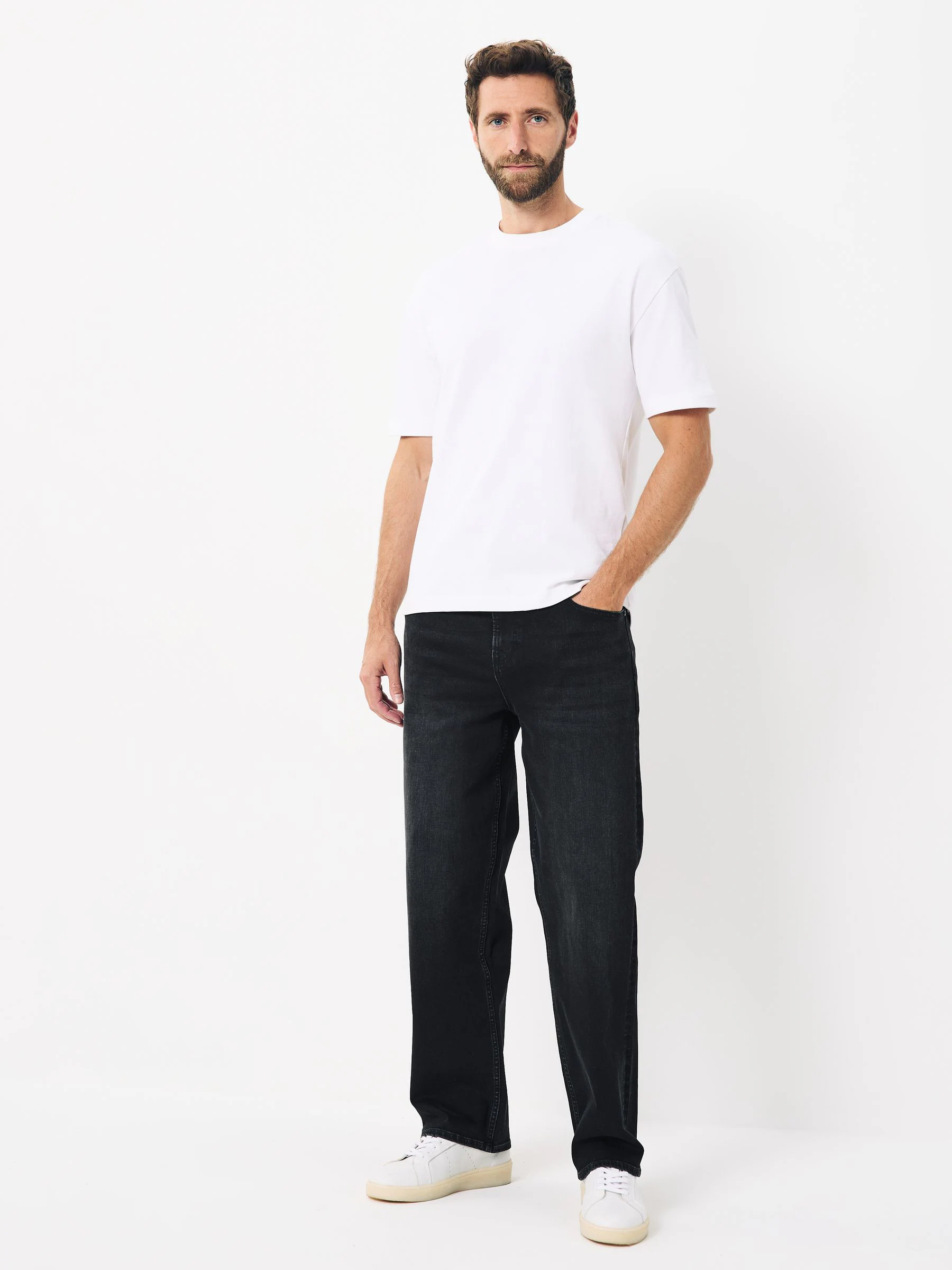 Zwarte wassing - Klassieke stretchy Jeans met relaxed fit