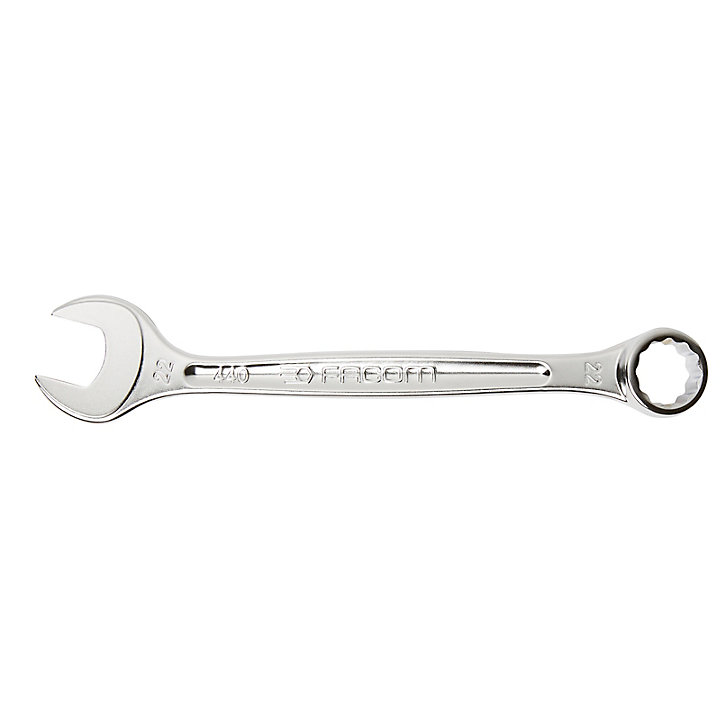 Clé mixte métrique 22 mm Facom 440.22PB en acier double extrémité œillet 12 pans L.248 mm